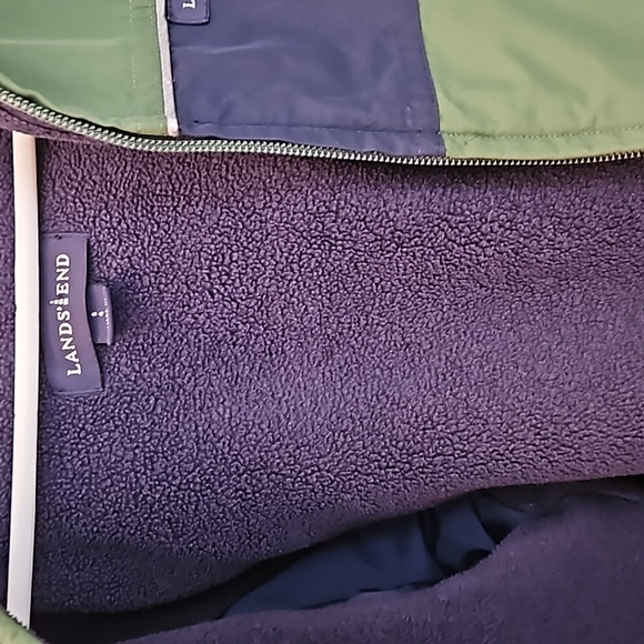 Green Blue Fleece Winter Coat - Picture 3 of 10